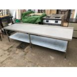 New Stainless Steel Commercial Catering Table with Shelf under