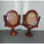 2x Treen Photo Frames