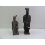 Pair of Terracotta Chinese Figurine Ornaments