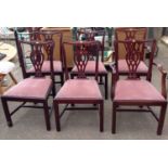 Set of 6x Queen Anne Style Reproduction Dining Chairs (Two of which are Carvers)