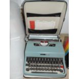 Cased Vintage Olivetti Typewriter