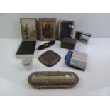 Vintage Picture Frames, Pen Holder and Bass Ashtray etc