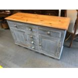 Part Painted Pine Dresser Base