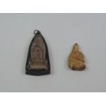 Religious Icon and Soapstone Bird