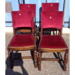 Set of 4x Upholstered Dining Chairs