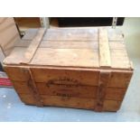 Rope Handled Wooden Box