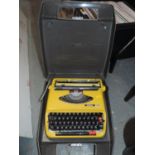 Cased Brother 440 TR Typewriter in Yellow