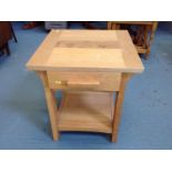 Modern Oak Bedside with Single Drawer