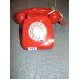 Vintage Red Converted Telephone