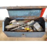 Metal Tool Box and Contents