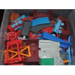 Plastic Crate and Contents - Lego Type Toy