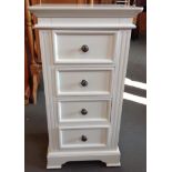 Tall Boy Chest of Four Drawers - To Match Previous Lot
