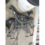 Pair of Metal Bench Ends