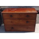 Victorian Mahogany Three Drawer Chest of Drawers