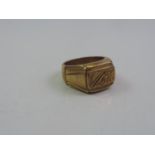 Gents Signet Ring - Marked 18K