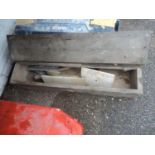Wooden Tool Box and Contents - Plasterers Tools