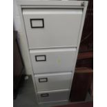 Three Drawer Metal Filing Cabinet with Key