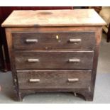 Oak Chest of Three Drawers