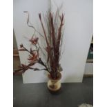 Modern Vase and Contents - Artificial Flowers