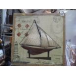 Canvas Wall Hanging Boat