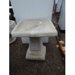 Concrete Garden Bird Bath - Rose Design