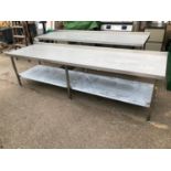 New Stainless Steel Commercial Catering Table with Shelf under