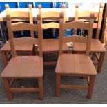 Set of 6x Ladder Back Chairs