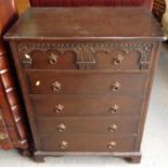 Oak Five Drawer Chest of Drawers