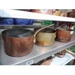 3x Copper Pans