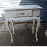 Painted Side Table with Single Drawer