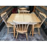 Extending Kitchen Table and 4x Matching Chairs