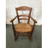 Rush Seated Rocking Chair