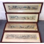 4x Hand Coloured Coaching Prints - A Trip to Brighton 1824