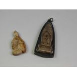 Religious Icon and Soapstone Bird