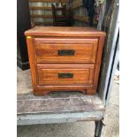 American Oak Two Drawer Chest