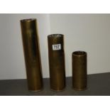 3x Brass Shell Cases