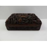 Profusely Carved Treen Box