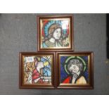 3x Julia Longford Framed Ceramic Tiles