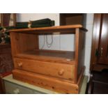 Pine Cabinet with Drawer