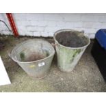 2x Galvanised Buckets