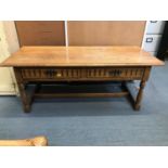 Oak Coffee Table with Two Drawers