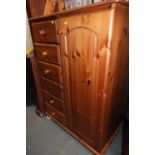 Solid Pine Compactum - Missing Knob in Drawer