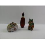 Bottle of Perfume, Lidded Porcelain Box etc