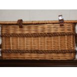 Wicker Hamper and Contents - Fabric