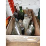 Wooden Crate and Contents - Old Bottles etc