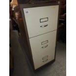 Three Drawer Metal Filing Cabinet