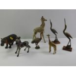 African Animal Ornaments - Giraffe, Zebra and Hippopotamus etc