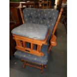 Rocking Nursing Chair with Matching Footstool