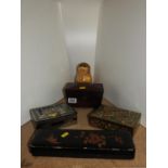 Tea Caddy A/F, Glove Box and Tins etc