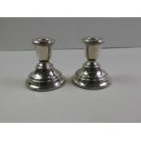 Pair of Silver Dwarf Candlesticks